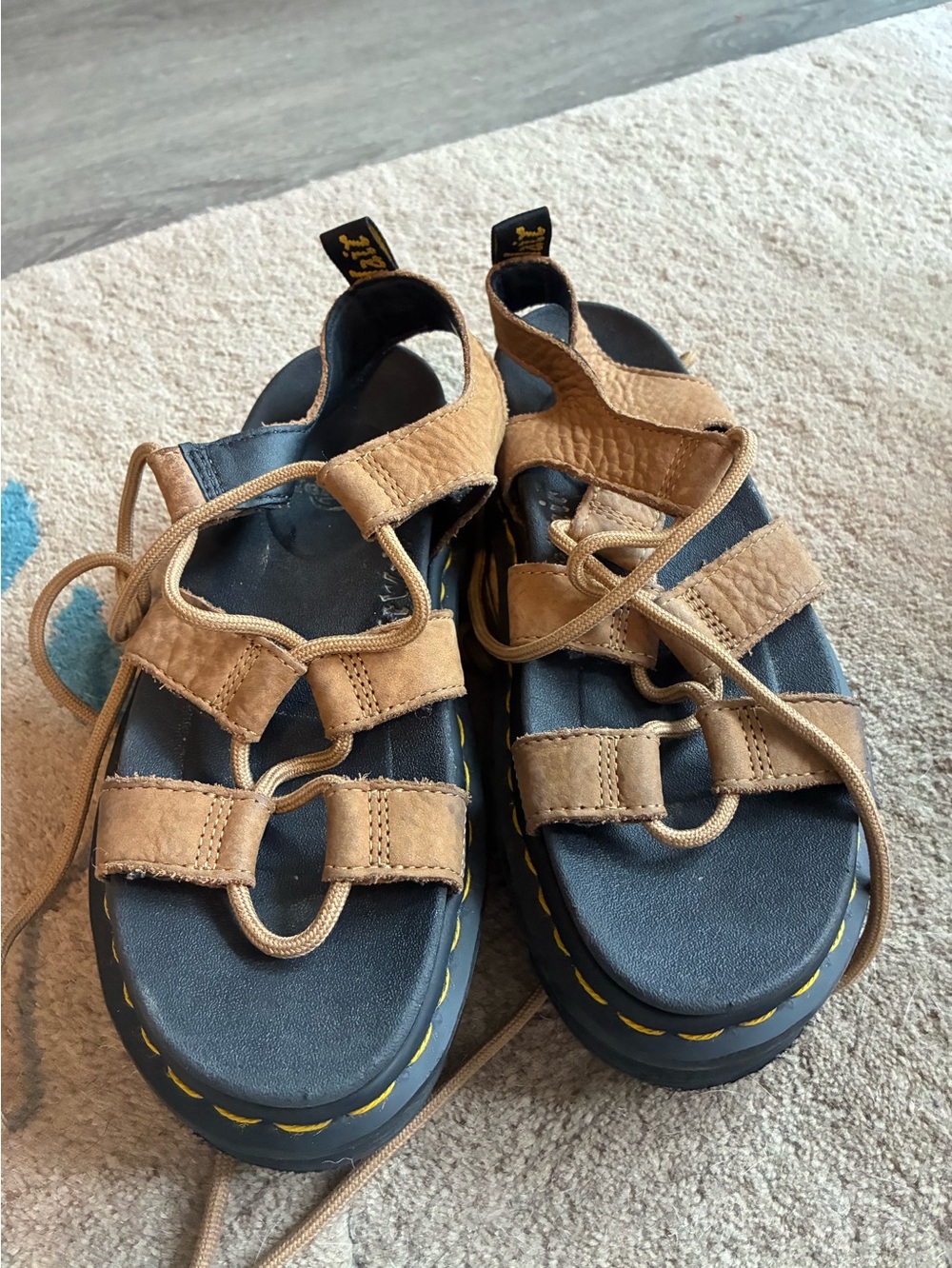 Dr. Martens gladiator Tan Leather Sandals